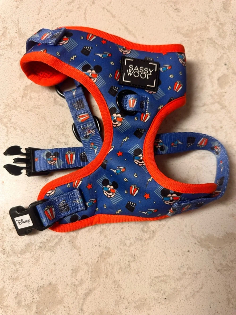 Disney Mickey Mouse Movie Night Dog Harness XS Sassy Woof Puppy